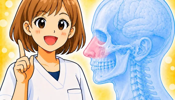 整体師が伝える臓器シリーズ Vol.21 鼻 ─ 鼻をやさしく解説するイラスト